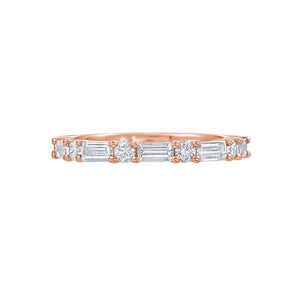 River North Baguette and Round Diamond Wedding Band