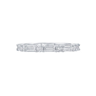 River North Baguette and Round Diamond Wedding Band thumbnail