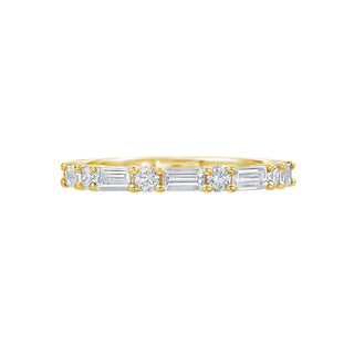 River North Baguette and Round Diamond Wedding Band thumbnail