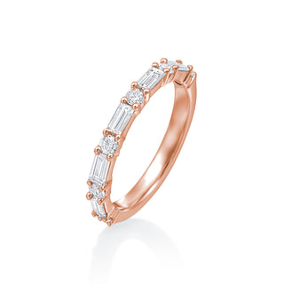 River North Baguette and Round Diamond Wedding Band thumbnail