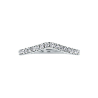 River North Shallow V Diamond Wedding Band thumbnail
