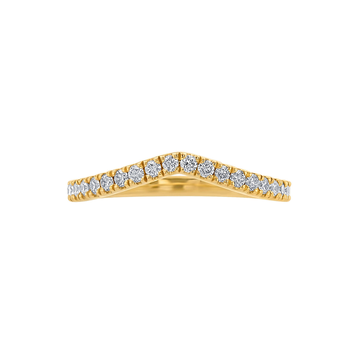 River North Shallow V Diamond Wedding Band