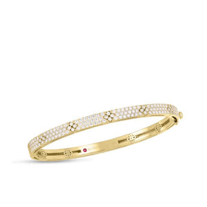 18K Yellow Love In Verona Pave Bangle