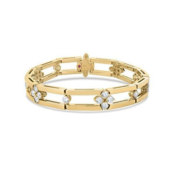 18K Yellow Gold Love In Verona Open Frame Diamond Collar Bracelet