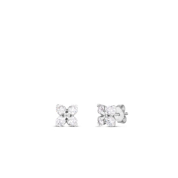 18K White Gold Love In Verona Diamond Stud Earrings
