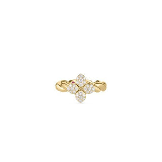 18K Yellow Gold Love In Verona Diamond Twist Ring thumbnail