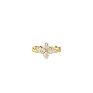18K Yellow Gold Love In Verona Diamond Twist Ring