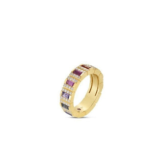 18K Yellow Gold Obelisco Mixed Stone Pave Ring thumbnail