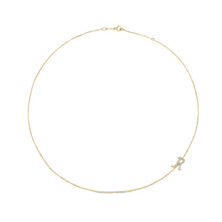 Single Diamond Initial Necklace thumbnail