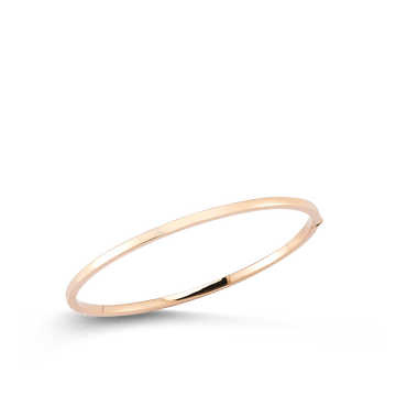 18K Designer Gold Oval Bangle