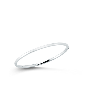 18K Designer Gold Oval Bangle