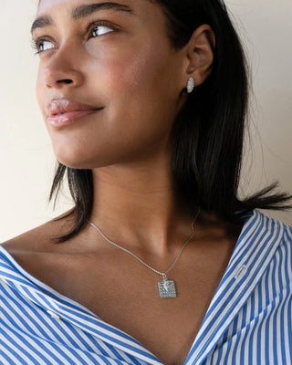 "She is Fierce" Sterling Silver Necklace with Sapphire thumbnail