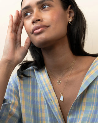 Mother of Pearl Classic Heart 18K Gold Necklace thumbnail
