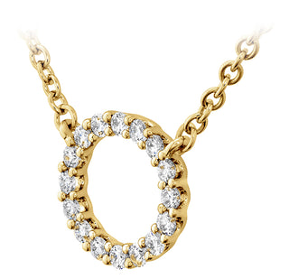 Hearts On Fire 18 Small Signature Circle Pendant - HFPSIGC00128Y thumbnail