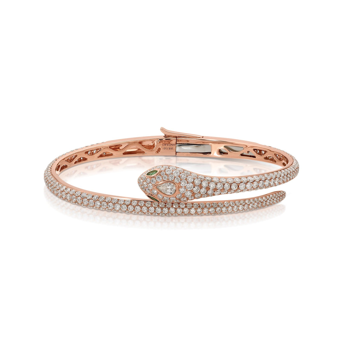 Diamond Snake Coil Bracelet