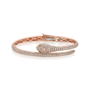 Diamond Snake Coil Bracelet