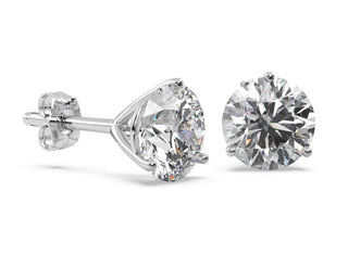 Lab Grown Diamond Solitaire Stud Earrings (3-Prong) thumbnail