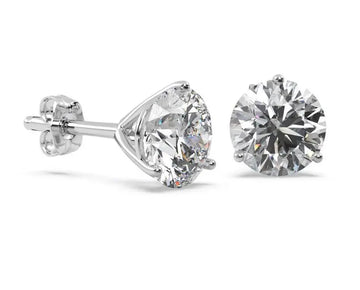Lab Grown Diamond 3-Prong Stud Earrings