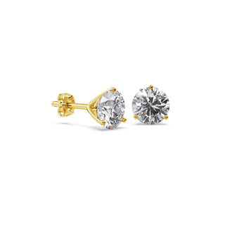Lab Grown Diamond Solitaire Stud Earrings (3-Prong) thumbnail