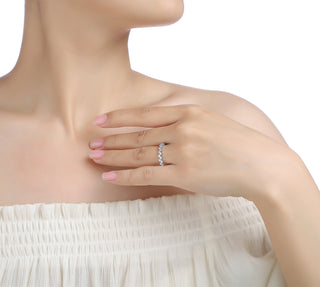 Lab Grown Diamond Double Row Ring thumbnail