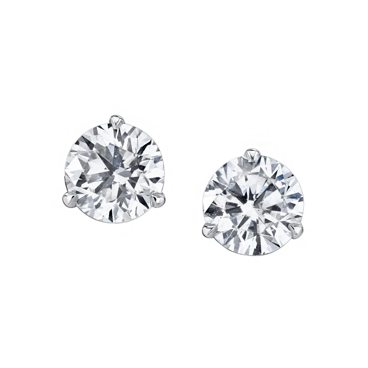18K White Gold Diamond Earring