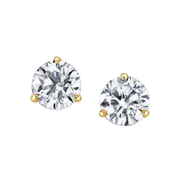 18K Yellow Gold Diamond Earring