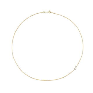 Single Diamond Initial Necklace thumbnail