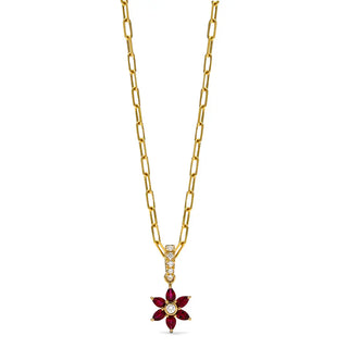 Daffodil Garden Pink Sapphire and Diamond Pendant thumbnail