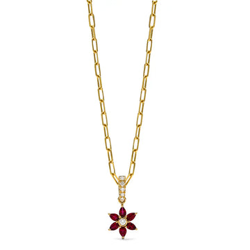 Daffodil Garden Pink Sapphire and Diamond Pendant