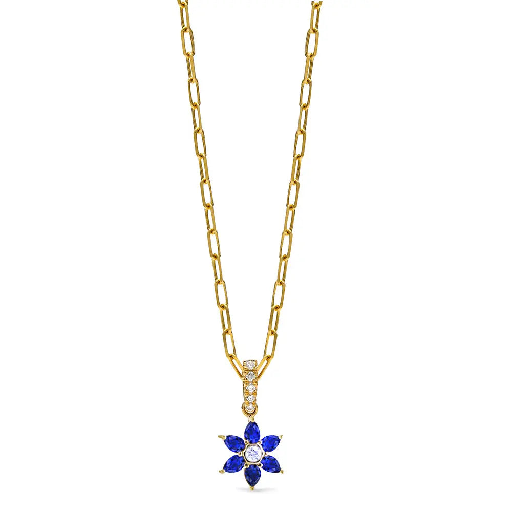 Daffodil Garden Sapphire and Diamond Pendant