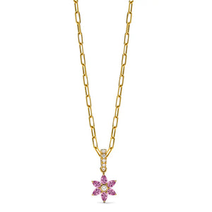 Daffodil Garden Pink Sapphire and Diamond Pendant
