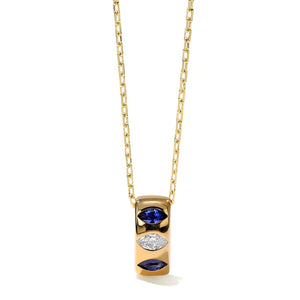 Guardian Sapphire and Diamond Barrel Pendant