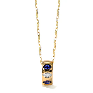 Guardian Sapphire and Diamond Barrel Pendant thumbnail