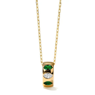 Guardian Emerald and Diamond Barrel Pendant thumbnail