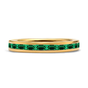 Baguette Emerald Thread Ring