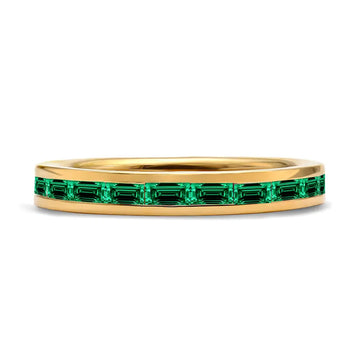 Baguette Emerald Thread Ring