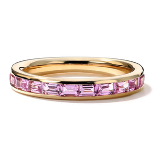 Baguette Pink Sapphire Thread Ring thumbnail