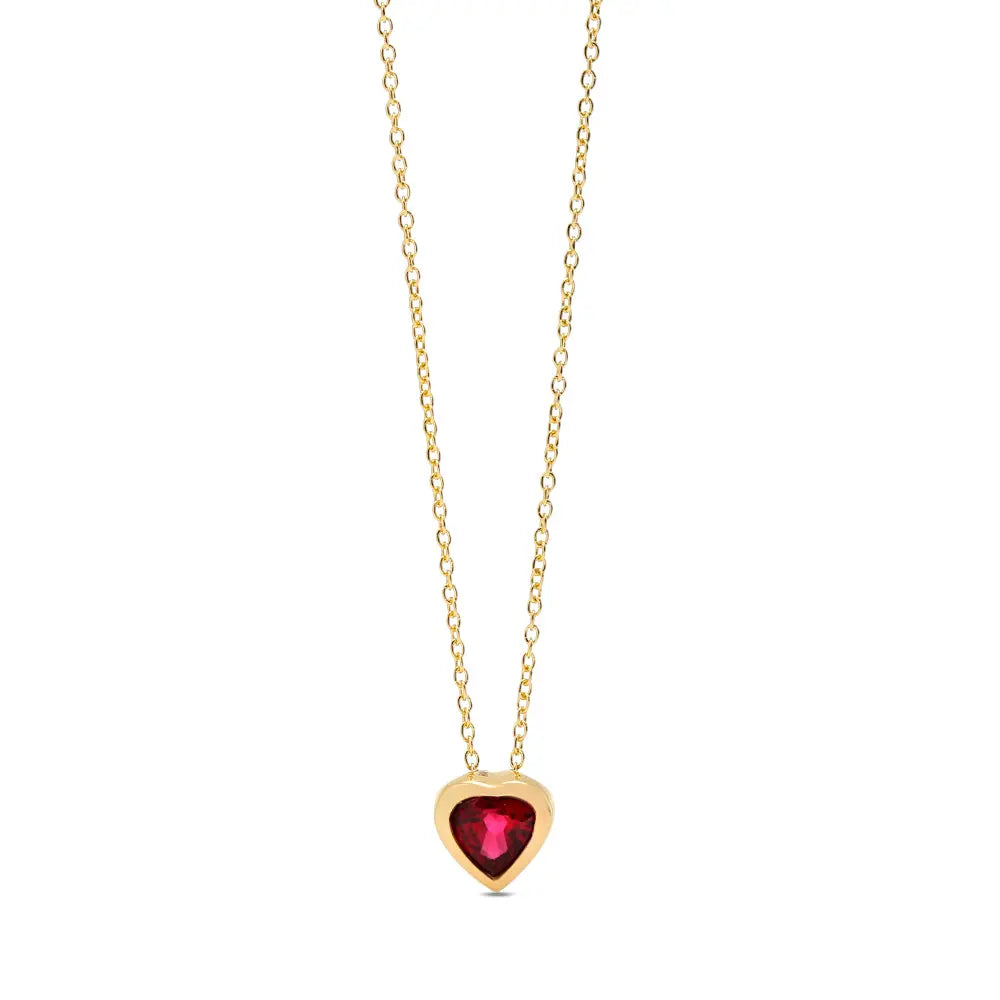 Dilara Bezel Set Ruby Pendant