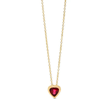 Dilara Bezel Set Ruby Pendant