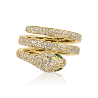 Diamond Pave Snake Coil Ring thumbnail