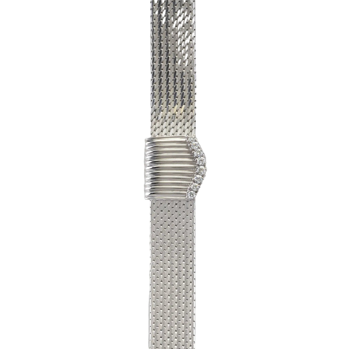 Omega Vintage 18K White Gold & Diamond Concealed Watch