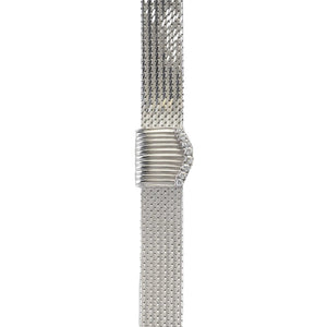 Omega Vintage 18K White Gold & Diamond Concealed Watch