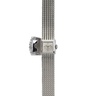 Omega Vintage 18K White Gold & Diamond Concealed Watch thumbnail