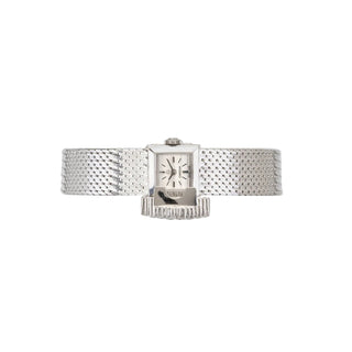 Omega Vintage 18K White Gold & Diamond Concealed Watch thumbnail