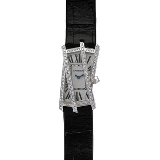 Cartier 18K White Gold & Diamond Libre Tank Crash thumbnail