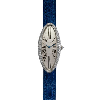 Cartier 18K White Gold & Diamond Baignoire Allongee thumbnail