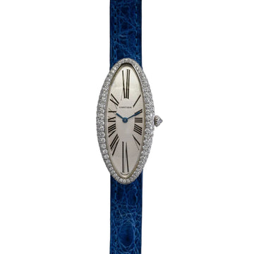 Cartier 18K White Gold & Diamond Baignoire Allongee Cartier Pre-Owned