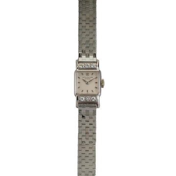 Patek Philippe 18K White Gold & Diamond 1950's Cocktail Watch