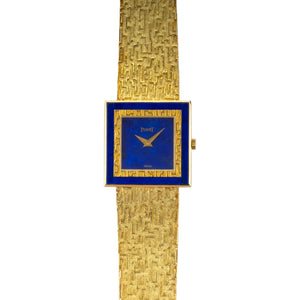 Piaget 18K Yellow Gold and Lapis Vintage Watch
