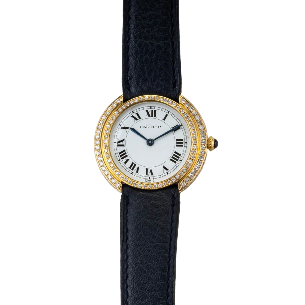 Cartier 18K Yellow Gold & Diamond Vendome Watch